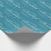 Script Happy Hanukkah Holiday Cadeaupapier (Hoek)