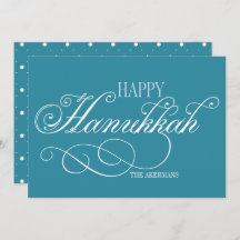 Script Happy Hanukkah Holiday Kaart