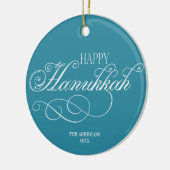 Script Happy Hanukkah Holiday Keramisch Ornament (Links)