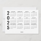 Script HAPPY NEW YEAR Fotobedekking 2025 Kalender Feestdagenkaart (Achterkant)