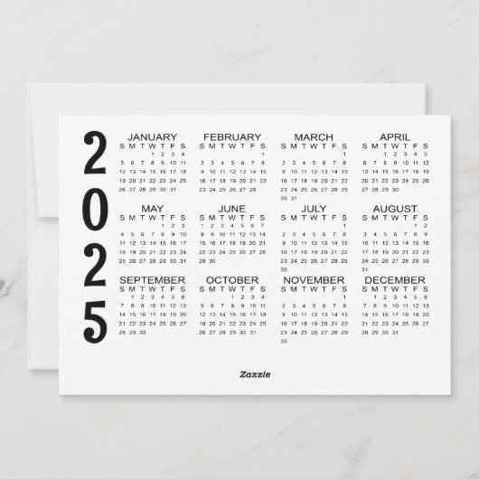 Script HAPPY NEW YEAR Fotobedekking 2025 Kalender Feestdagenkaart (Achterkant)