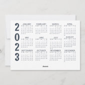 Script HAPPY NEW YEAR Photo Overlay 2023 Calendar Feestdagenkaart (Achterkant)