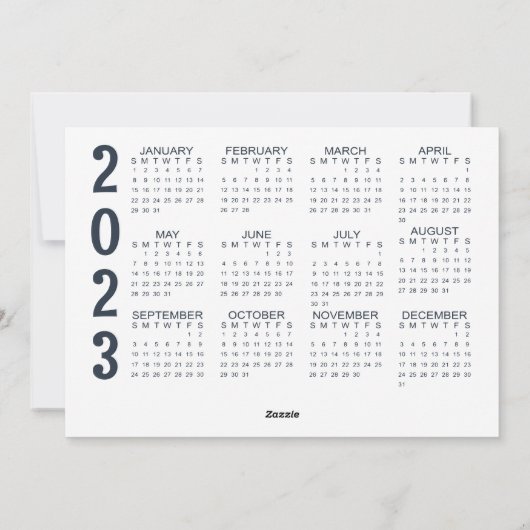 Script HAPPY NEW YEAR Photo Overlay 2023 Calendar Feestdagenkaart (Achterkant)