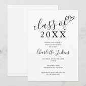 Script Hart Afstudeerfeest Kaart (Voorkant / Achterkant)