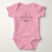 Script hart Custom Auntie's Bestie Baby Bodypakje Romper (Voorkant)