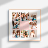 Script hart roze moderne multi foto beste vrienden perfect poster