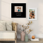 Script hart schattig moderne foto beste vrienden perfect poster<br><div class="desc">Script hart schattig moderne foto beste vrienden eenvoudige minimal elegante home decor zwart-wit poster cadeau.</div>