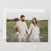 Script Hart Trouwfoto Bedankkaart (Voorkant)