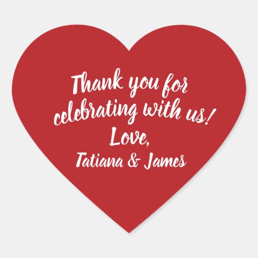 Script  Hartelijk dank Hart Sticker (Voorkant)