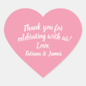 Script Hartelijk dank Hart Sticker (Voorkant)