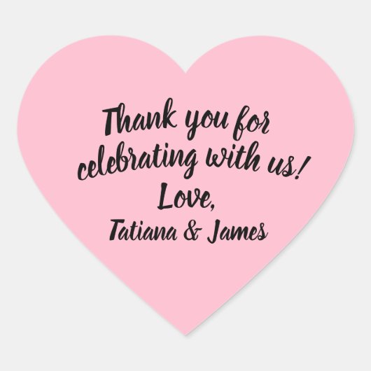 Script  Hartelijk dank Hart Sticker (Voorkant)