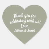 Script Hartelijk dank Hart Sticker (Voorkant)