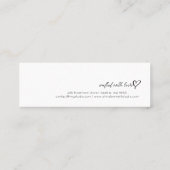 Script Heart Earring display holder Mini Visitekaartje (Achterkant)