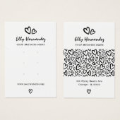 Script Heart Earring Ketting Sieraden Display Kaar Visitekaartje (Voorkant /achterkant)
