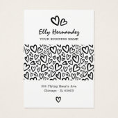 Script Heart Earring Ketting Sieraden Display Kaar Visitekaartje (Achterkant)