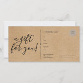 Script Hearts Rustieke Kraft Cadeaubon (Voorkant)