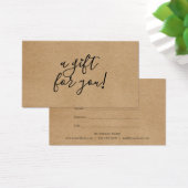 Script Hearts Rustige Kraft Cadeaubon Visitekaartje (Bureau)