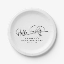 Script Hello Sixty Minimalistisch 60e Verjaardag