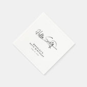 Script Hello Sixty Minimalistisch 60ste Verjaardag Servet (Hoek)