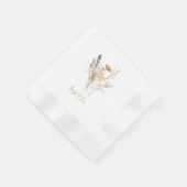 Script Herfst Floral Wedding Cocktail Servet (Hoek)