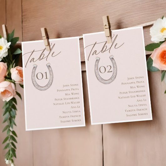Script Hoefijzer Tafelnummer Zittingkaart Kaarten