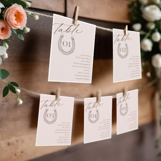 Script Hoefijzer Tafelnummer Zittingkaart Kaarten