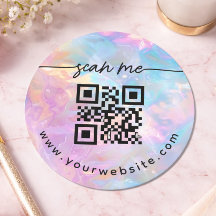 Script holografische QR-code aangepaste tekst