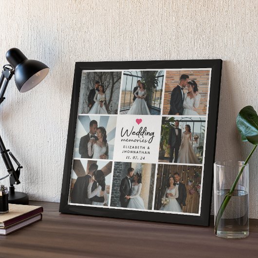 Script Huwelijk Herinneringen Hart Koppel Fotocoll Poster
