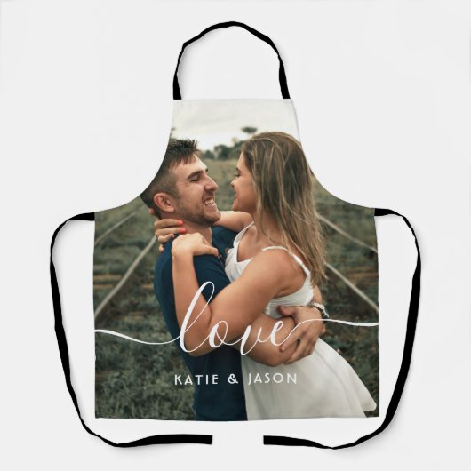 Script Huwelijksliefde Foto Schort (Voorkant)