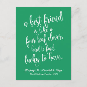 Script Ierse vriendschapsproverb St. Patrick's Day Briefkaart