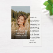 Script In Loving Memory Foto Condoleance Gebedskaa Visitekaartje (Bureau)