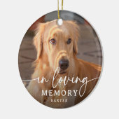 Script In Loving Memory Foto Hondengedenkteken Keramisch Ornament (Links)