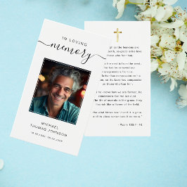 Script In Loving Memory Roukaart Funeral Foto Gebe Visitekaartje