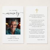 Script In Loving Memory Roukaart Funeral Foto Gebe Visitekaartje (Voorkant /achterkant)