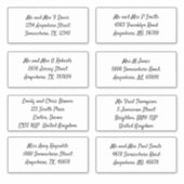 Script Individuele ontvanger Naam Adres Verzending Sticker (Voorkant)