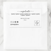 Script Ingredient Product Label Sticker (Tas)