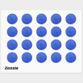 Script Initiaal Blue Quartz Wax Seal Sticker (Vel)