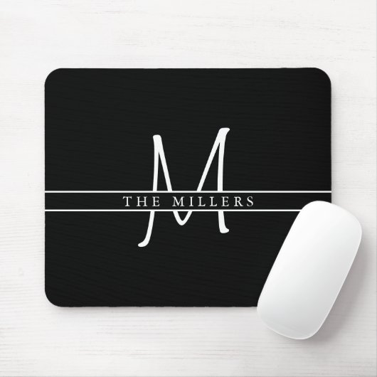 Script Initiaal Gespleten Monogram, Persoonlijke Z Muismat (Met muis)