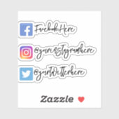 Script Instagram Facebook Twitter Sticker (Vel)