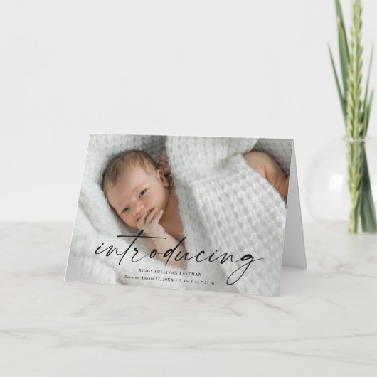 Script Introductie Baby Foto Bedankkaart (Voorkant)