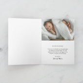 Script Introductie Baby Foto Bedankkaart (Binnen)