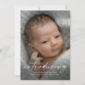 Script Introductie Baby Foto Bedankkaart (Voorkant)