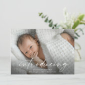 Script Introductie Baby Foto Bedankkaart (Staand voorkant)