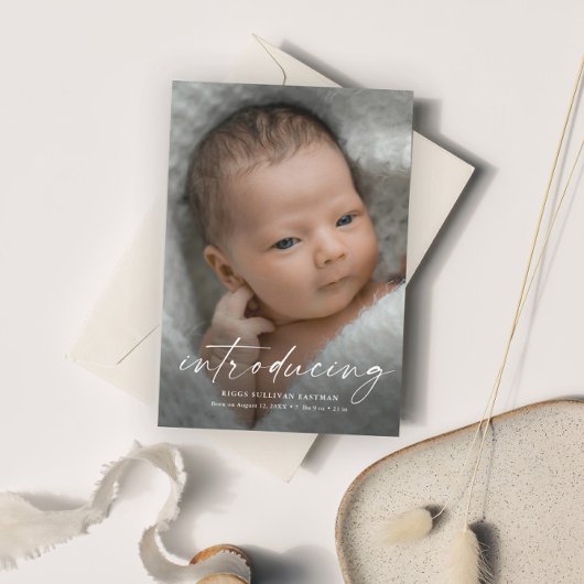 Script Introductie Baby Foto Bedankkaart