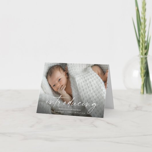 Script Introductie Baby Foto Bedankkaart (Voorkant)