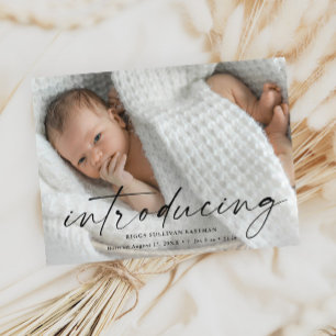 Script Introductie Baby Foto Bedankt Briefkaart