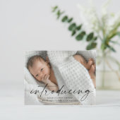 Script Introductie Baby Foto Bedankt Briefkaart (Staand voorkant)