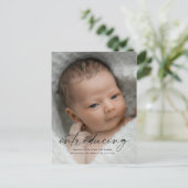 Script Introductie Baby Foto Bedankt Briefkaart (Staand voorkant)
