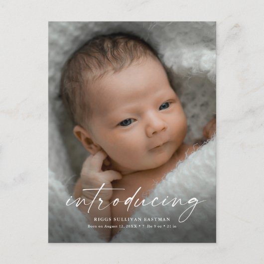 Script Introductie Baby Foto Bedankt Briefkaart (Voorkant)