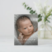 Script Introductie Baby Foto Bedankt Briefkaart (Staand voorkant)